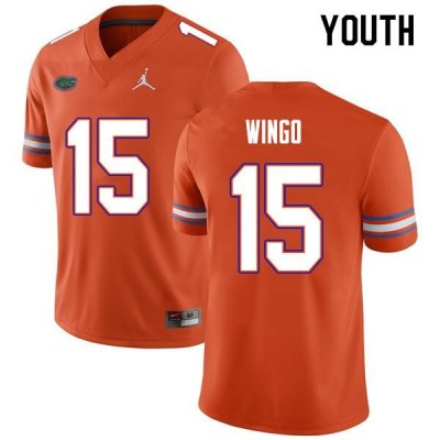 Youth Florida Gators #15 Derek Wingo NCAA Nike Orange Authentic Stitched College Football Jersey HRE3262TB